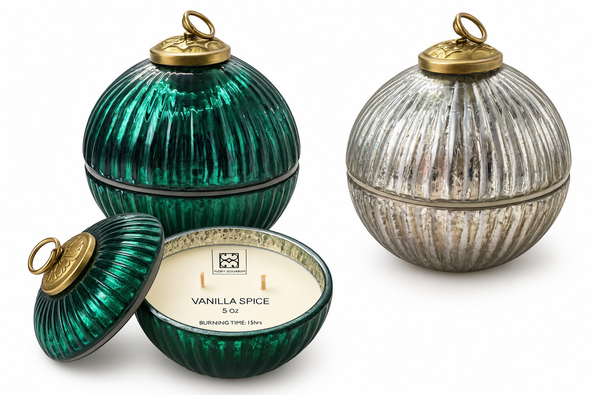 Mary Square Ornament candle-vanilla spice