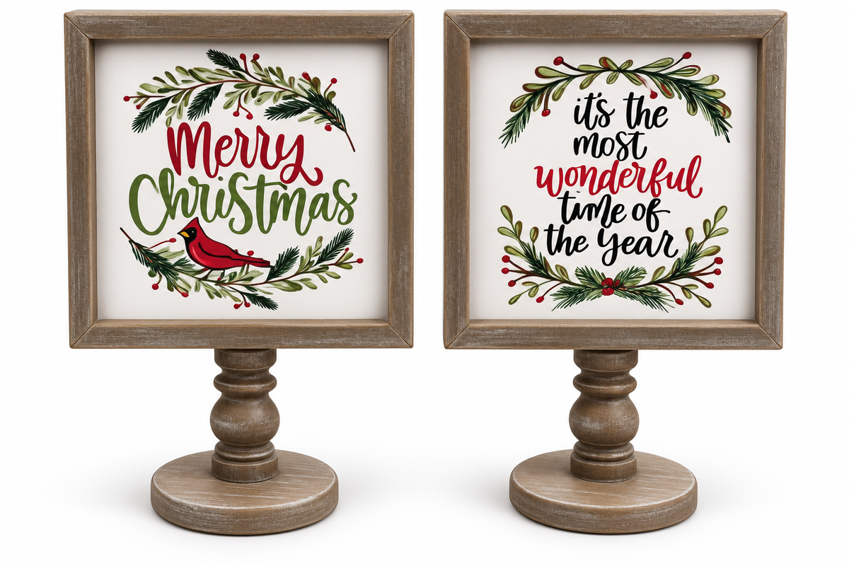 Glory Haus Double-Sided Merry Christmas Sign