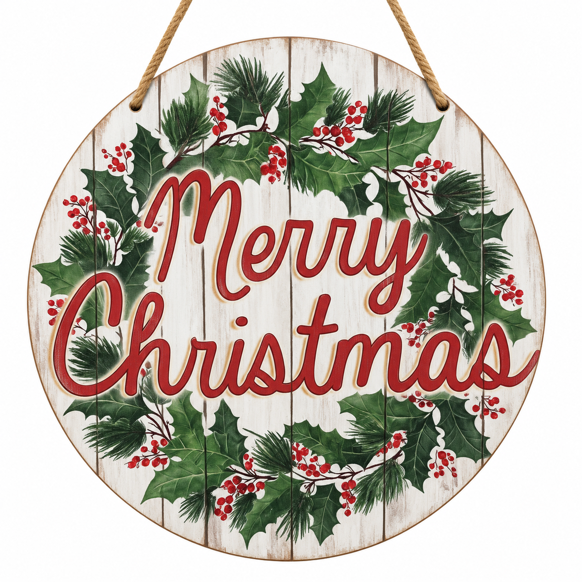 My World Merry Christmas w/ Wreath Adoornaments
