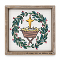 Glory Haus Wreath around Manger Plague