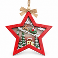 Ganz Light-Up Santa Sleigh Star Ornament