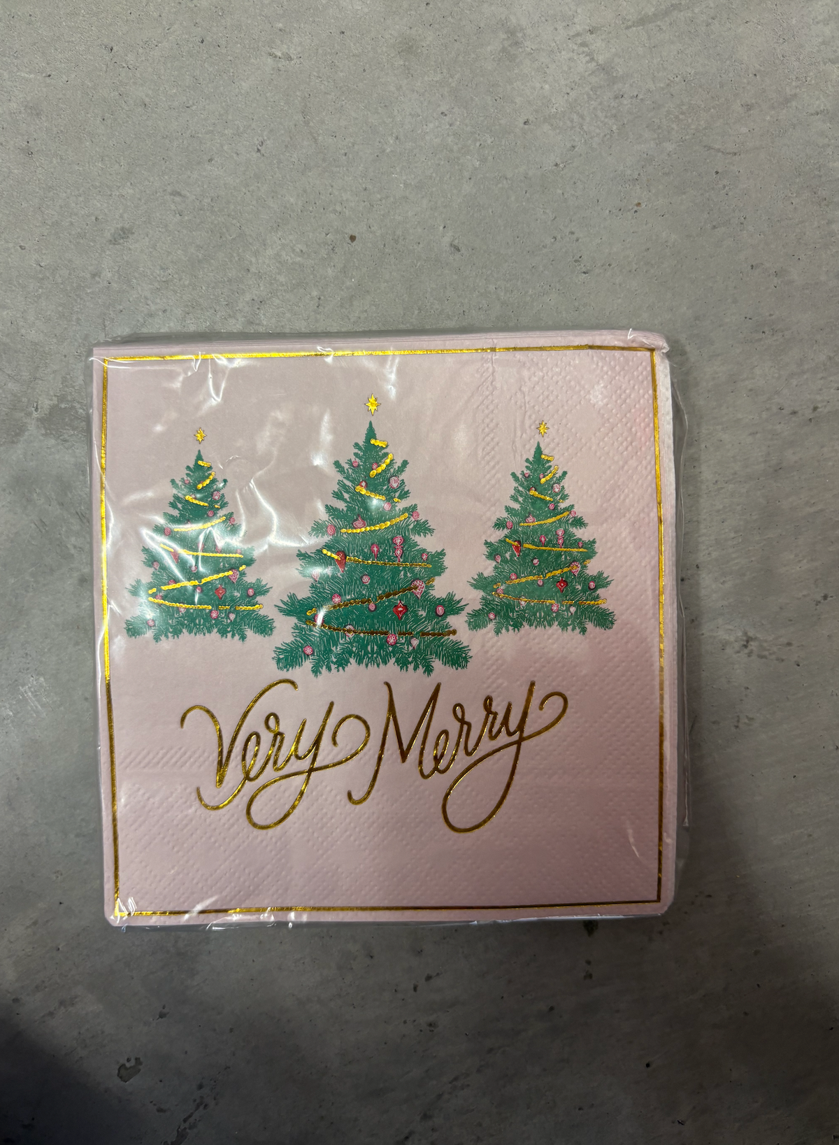 Mary square very merry cocktail napkins