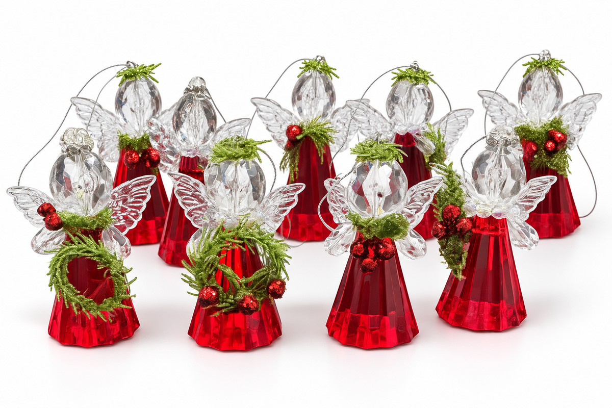 Teeny Mistletoe Angel Ornament