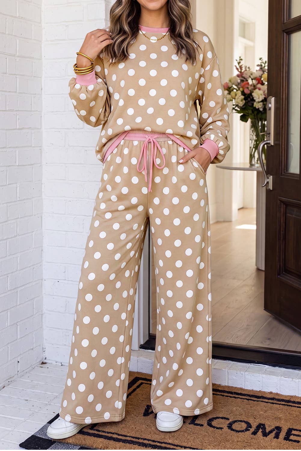 LA Society Polka Dot Pants Set