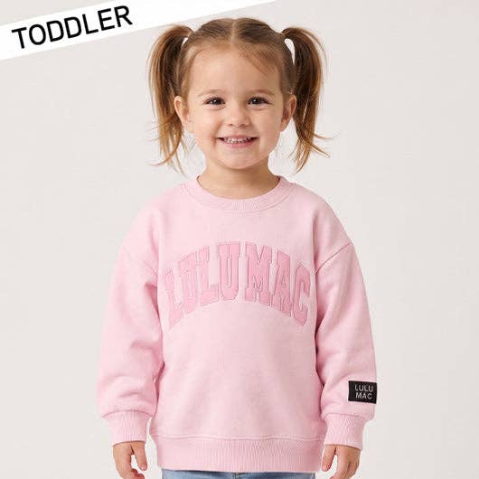 Lulu Mac Toddler Pink Crewneck