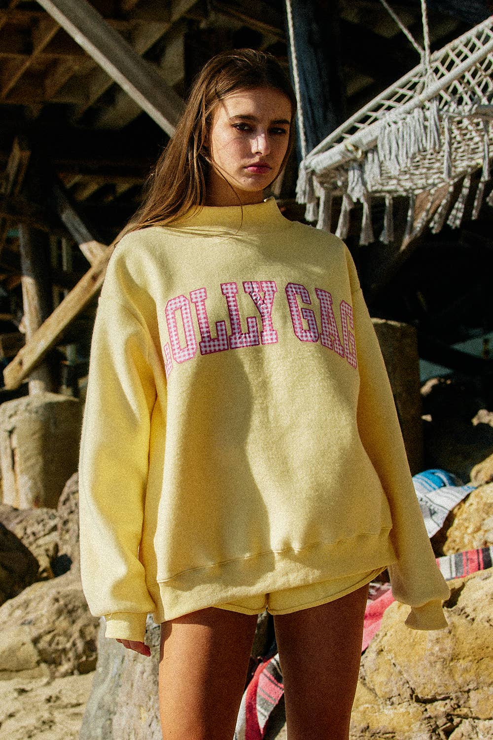 Bucket List DILLYDALLY2 Reversible Mockneck Sweatshirt