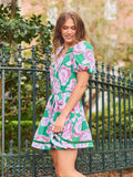 Mary Square Addison Dress Petal Tango Green