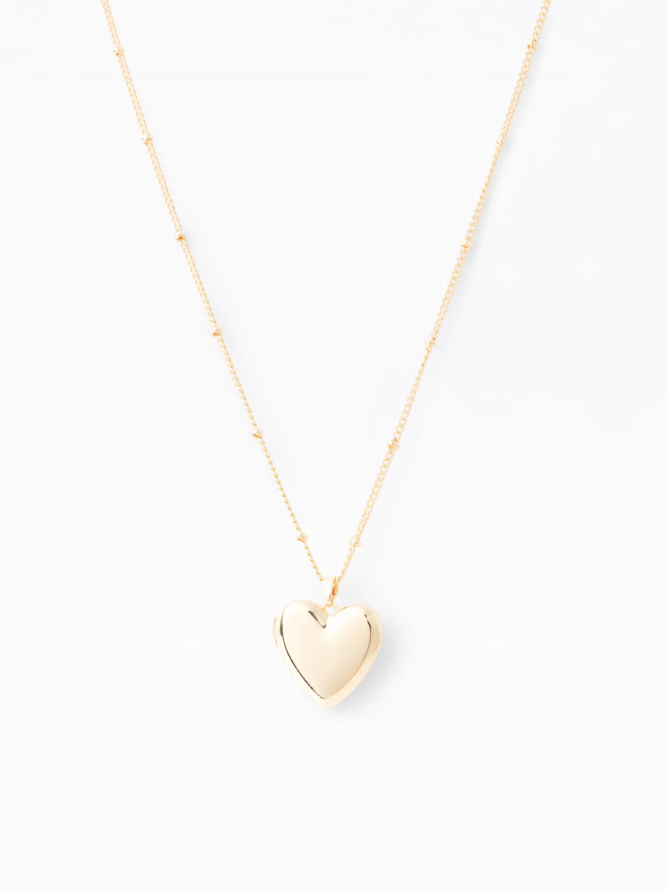 Michelle McDowell Alexandra Heart Locket Necklace Gold