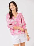 Mary Square Ashlyn Top Trellis Tiles Pink
