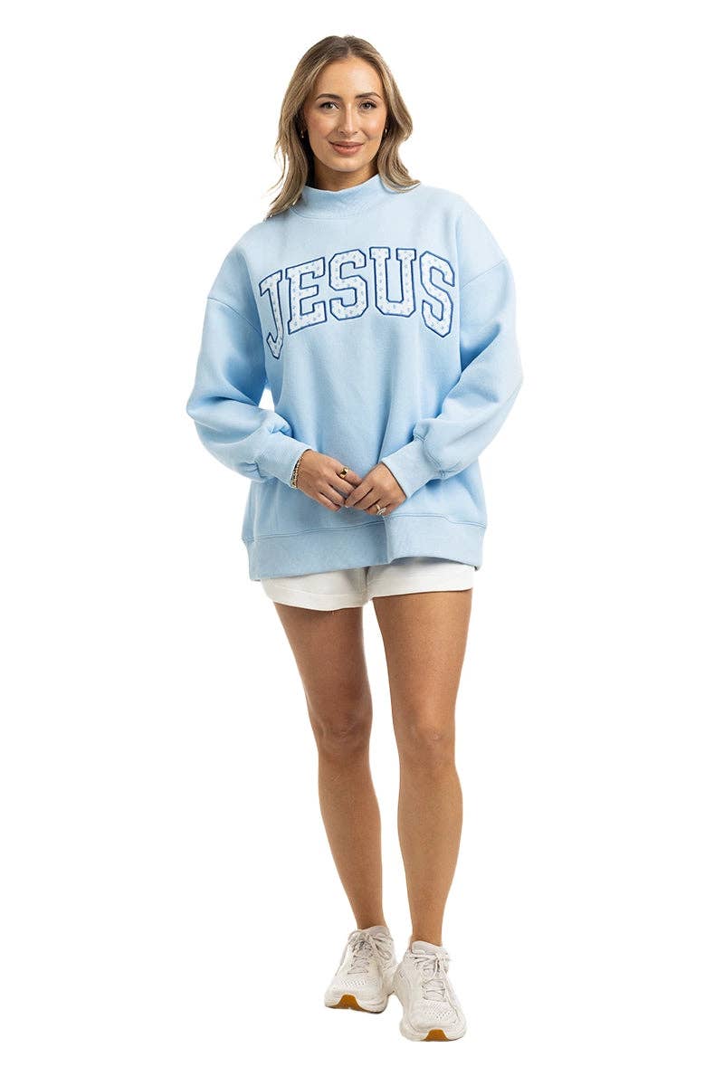 JESUS Mockneck Wholesale Sweatshirt Women