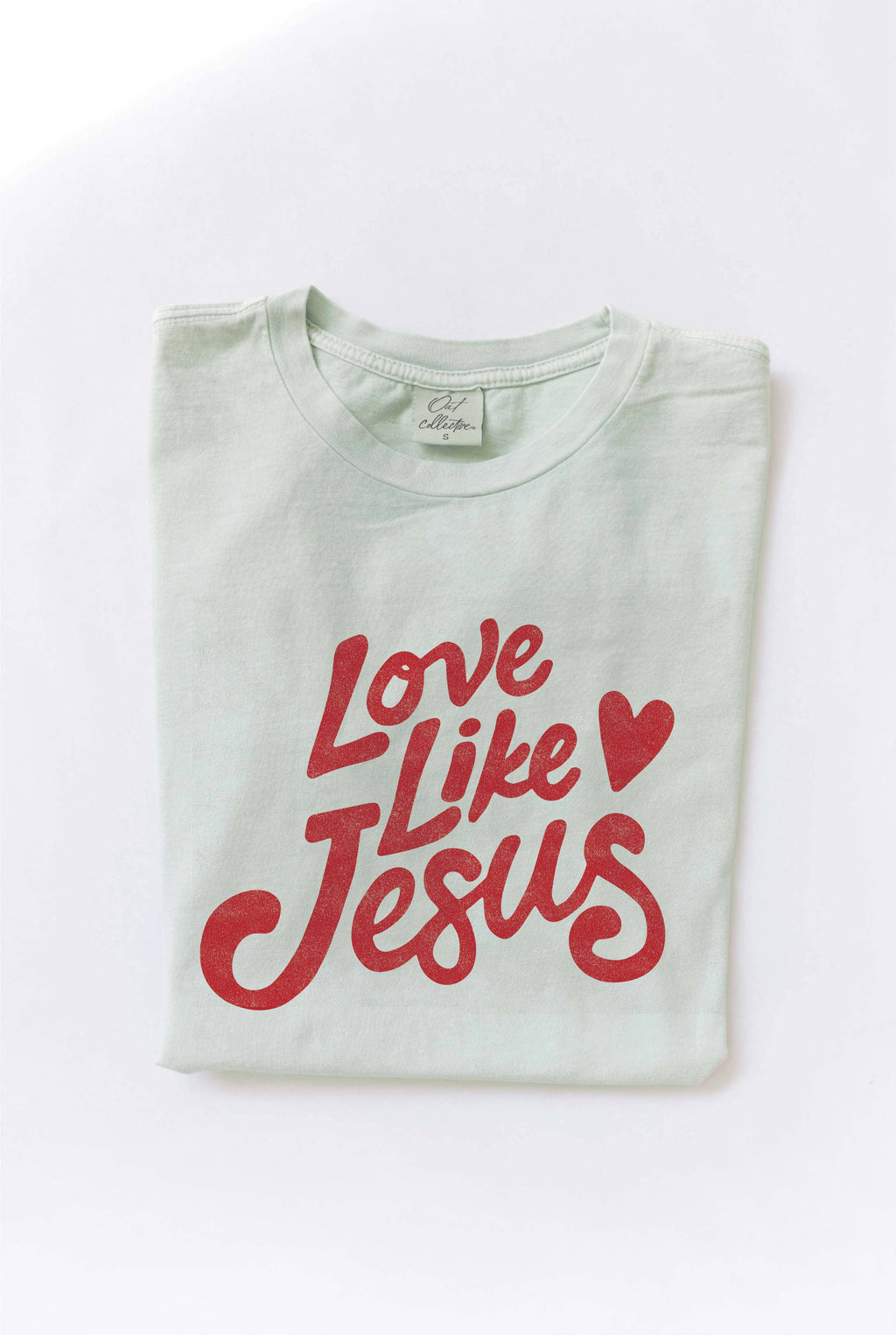 LOVE LIKE JESUS Mineral Washed Graphic Top