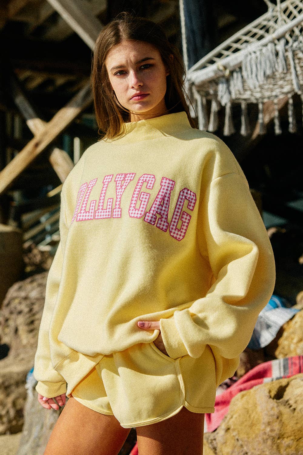 Bucket List DILLYDALLY2 Reversible Mockneck Sweatshirt