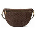 Modern+chic leather basketweave oversized belt bag