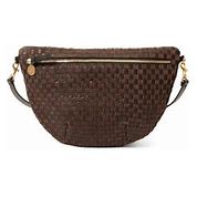 Modern+chic leather basketweave oversized belt bag