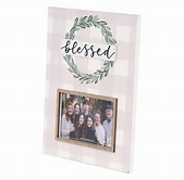 Glory Haus Blessed Plaid Wreath Photo Frame