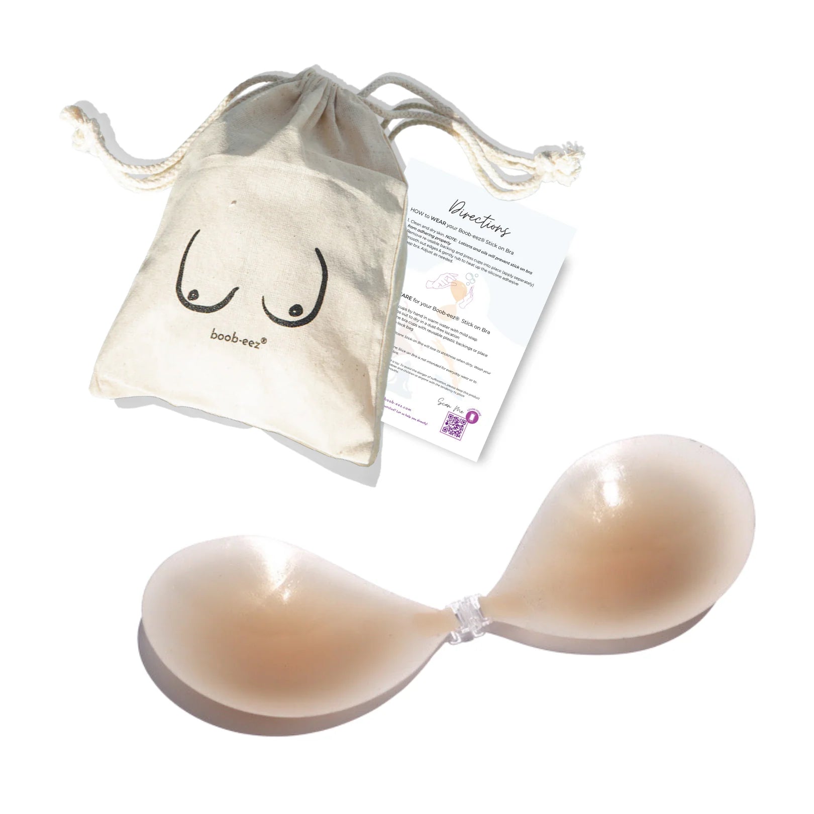 Boob-eez stick on bra light tint