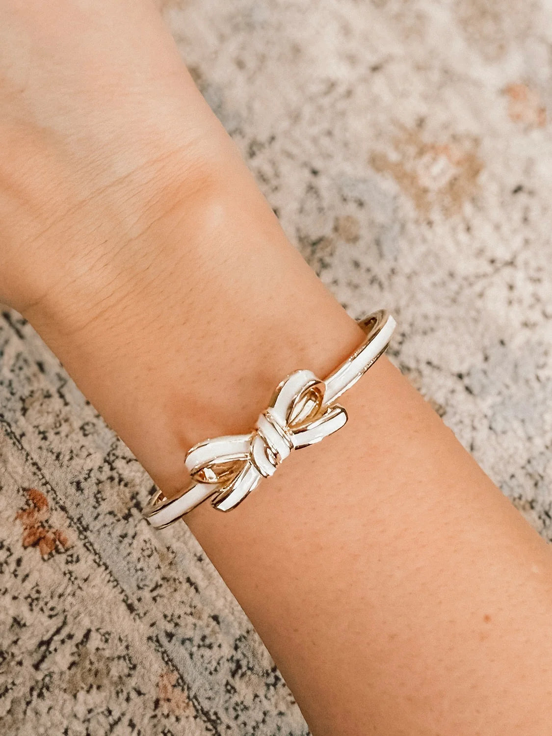 Michelle McDowell Luxe White Bow Bangle