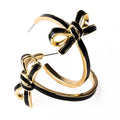 Michelle McDowell Gold Bow Hoop Earrings