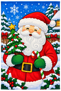 Magnolia Garden Flag Santa-Tree Candy cane