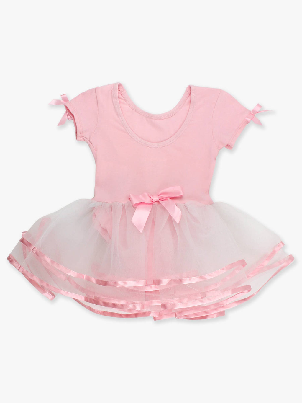 RuffleButts Girls Pink Tutu Leotard