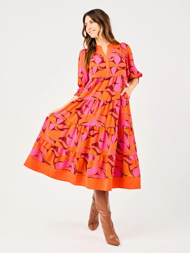 Mary Square Cameron Dress Glow Over Fire
