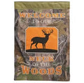 Magnolia Garden Welcome to our neck of the woods camo garden flag