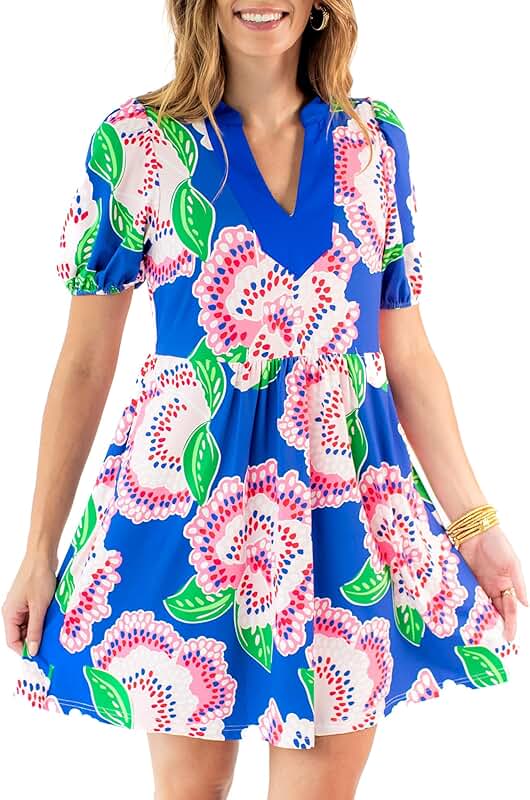 Mary Square Catalina Dress Petal Tango Blue