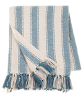 Ganz Woven Blue Stripe Throw