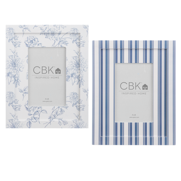 Ganz Blue Floral 4x6 Frames