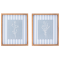 Ganz Floral Silhouette Stripe Border Wall Decor