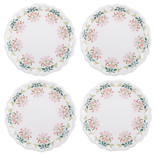 Ganz Green Floral Dinner Plate