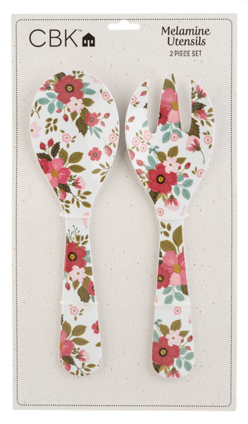 Ganz Floral Serving Utensil 2pc Set