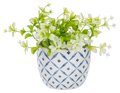Ganz Blue Trellis Pattern Planter