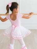RuffleButts Girls Pink Tutu Leotard