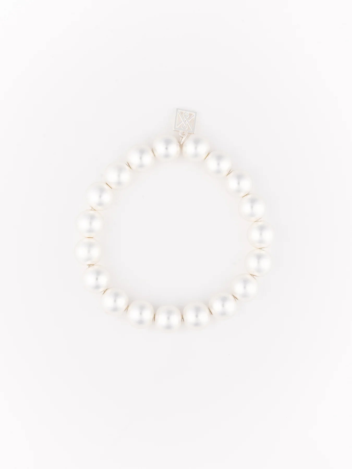 Michelle McDowell Matte Silver Beaded Stretch Bracelet