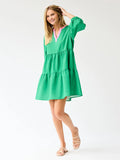 Mary Square Cooper Green Dress
