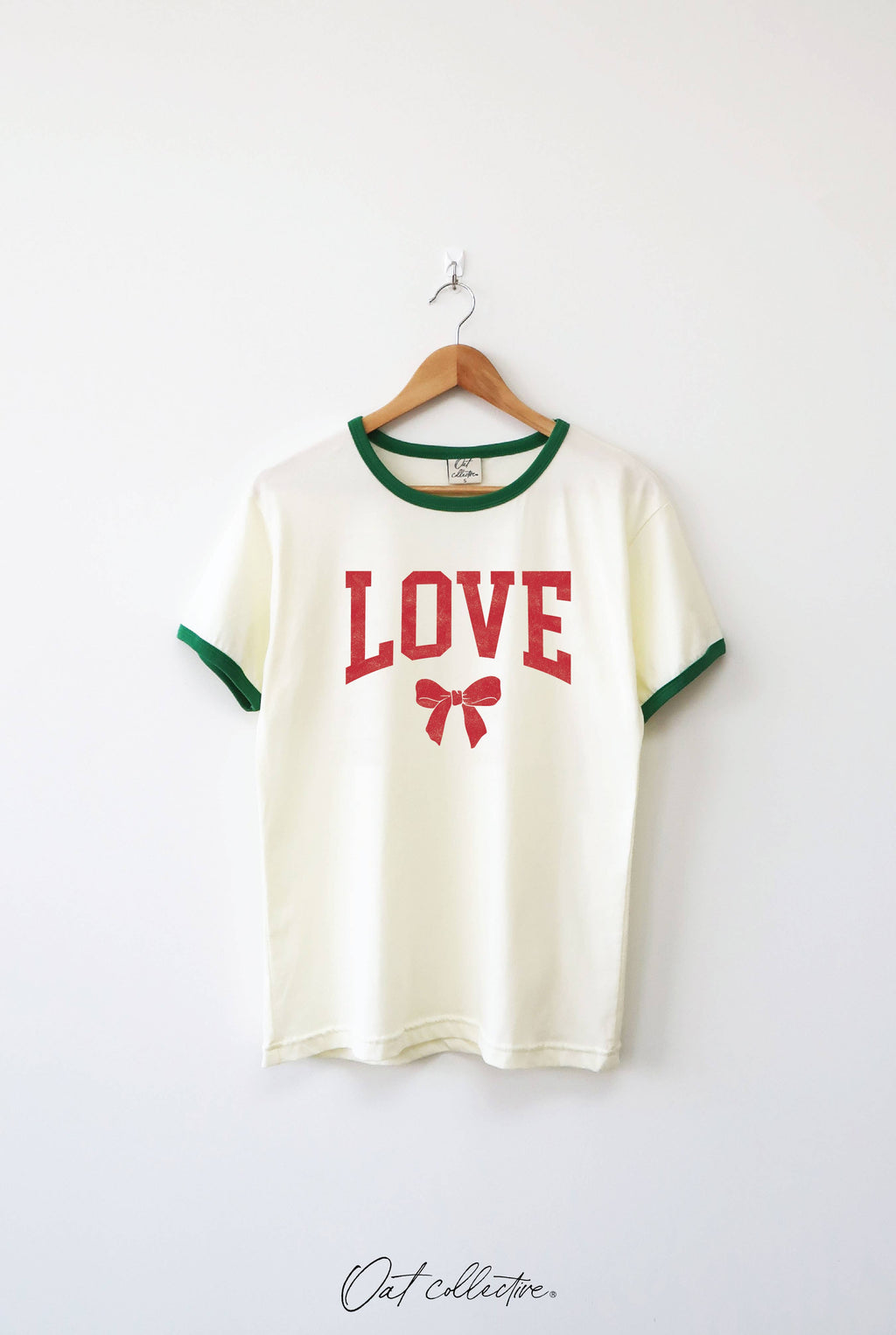 LOVE BOW Ringer Graphic T-Shirt