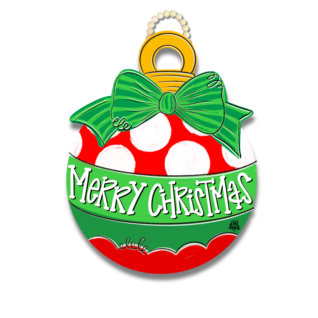 Red Dot Christmas Door Hanger