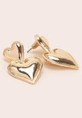Shamelessly Sparkly Double Drop Heart Earrings