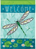 Magnolia Garden Welcome Dragonfly Garden Flag