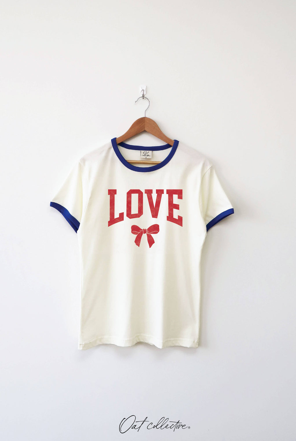 LOVE BOW Ringer Graphic T-Shirt
