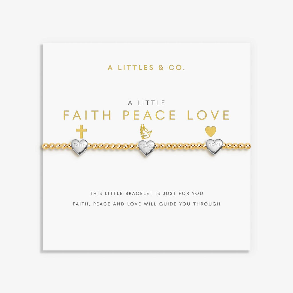 A Littles & Co Faith Peace Love Stretch Bracelet
