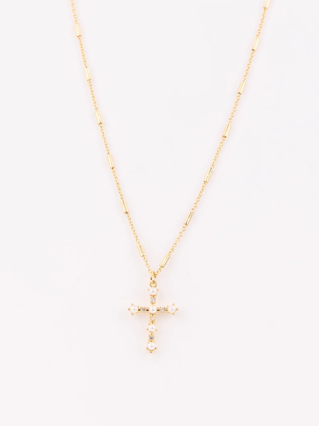 Michelle McDowell Fauna Cross Necklace Gold