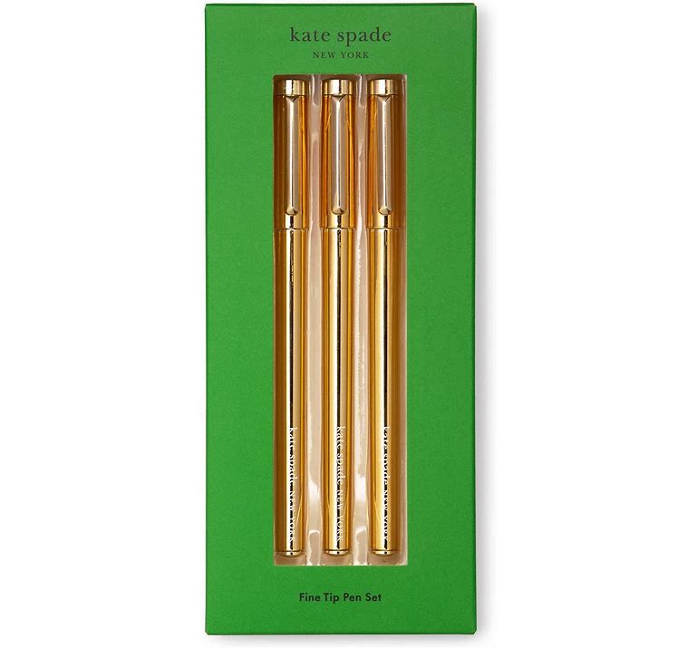 Kate Spade Gold Fine Tip Pen Set
