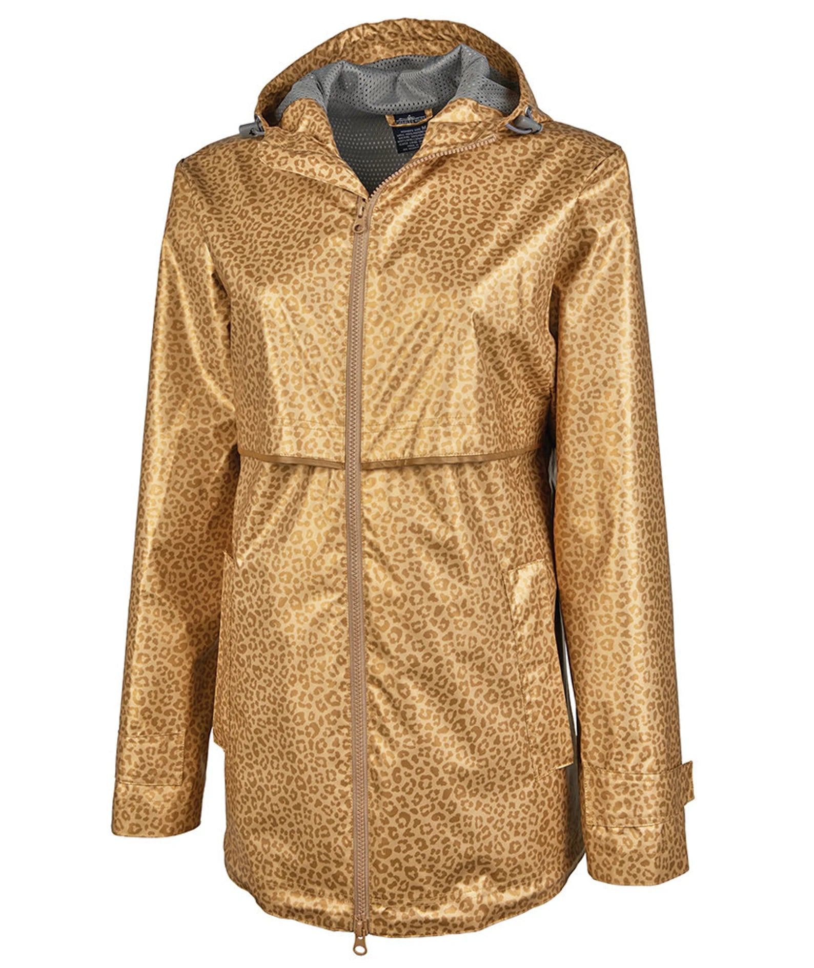 Charles River Raincoat Gold Leopard