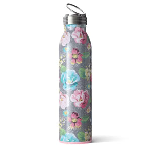 Swig Grey with flowers 20oz bottle