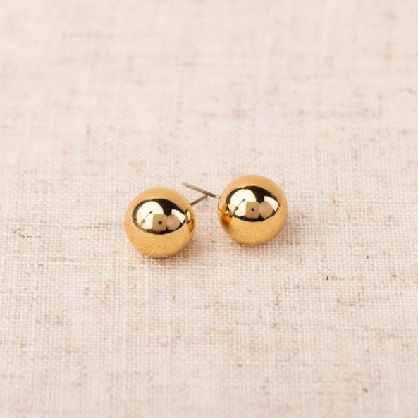 Michelle McDowell Grenada Medium Shiny Gold Earrings