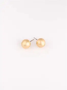 Michelle McDowell Grenada Brushed Gold Ball Earrings