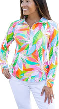 Mary Square Hamptons Half Zip Pullover Get Tropical