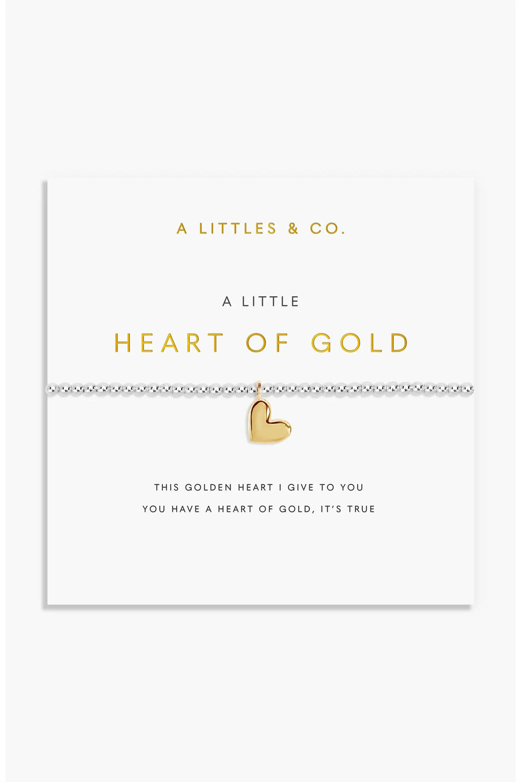 A Littles & Co Heart of Gold Stretch Bracelet